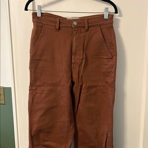 Everlane High Waisted Cropped Straight Leg Jean size 8